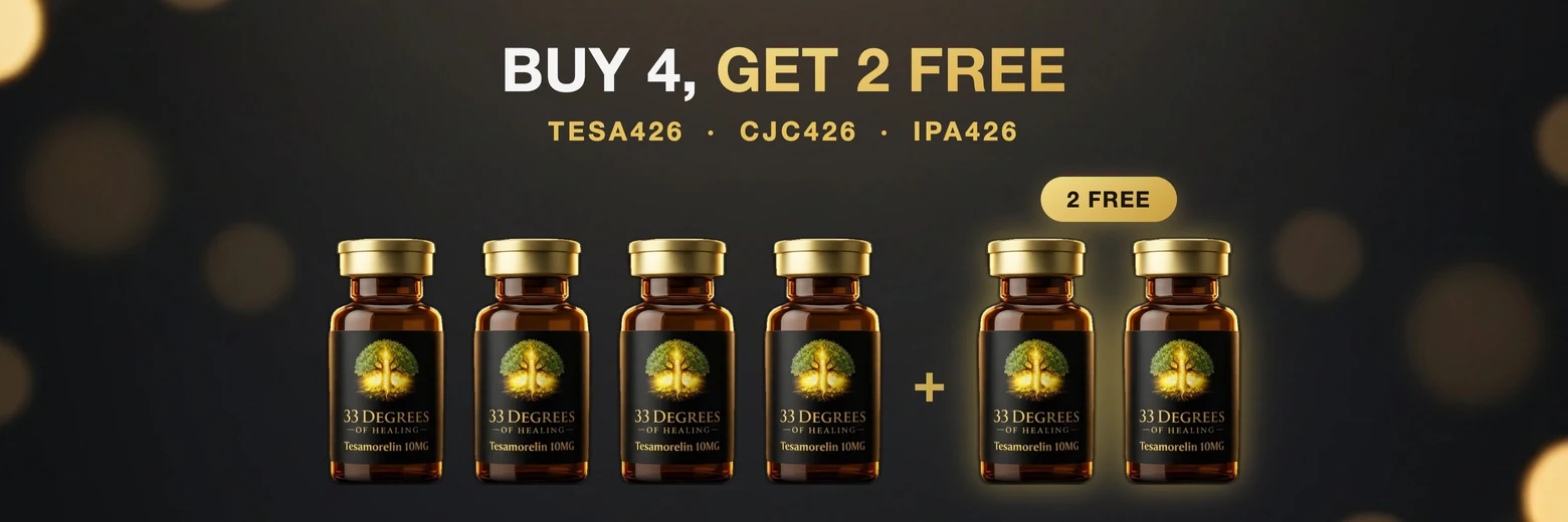 Buy 4, Get 2 Free on select research peptides — TESA426, CJC426, IPA426